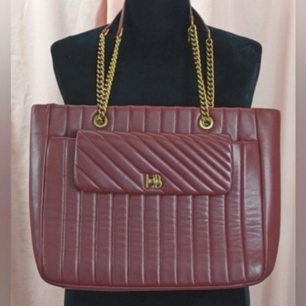 Henri Bendel 712 Zip Tote Laptop Bag  Burgundy - Picture 3 of 17